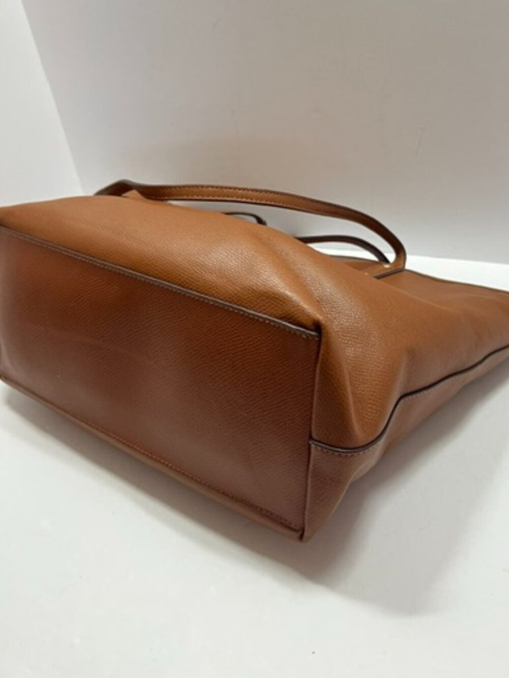 Coach Pebbled Leather City Zip Tote Bag Brown w/COA EUC - Picture 4 of 12